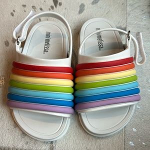 Mini Melissa rainbow sandals size 7. New condition